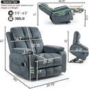 Lazy Boy Recliner Chair, Postoperative Recovery，Retractable 23'' Extra-Long Leg Support Lift Chair Hold up to 400lb，25.5'' Oversized Recliner seat for Big and Tall by CozyNest Decor
