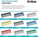 KRAUS Multipurpose Over-Sink Roll-Up Dish Drying Rack, Colander and Trivet in Aqua, KRM-10AQ by CozyNest Decor