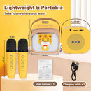 Karaoke Machine for Kids, Portable Mini Karaoke Machine with 2 Wireless Microphones, 4 5 6 7 8 9 10 Years Old Girl Boy Easter Christmas Birthday Gift Tiger Speaker Toys by TinyTreasures Baby Boutique