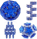 RoomyRoc Magnetic Fidget Sphere Magnets Balls - Crystal Diamond Blue - Magnet Fidgets Toy - 12 Piece Set - Creativity Beyond Imagination, Inspirational, Recreational, Desk Toys for Adults by TinyTreasures Baby Boutique