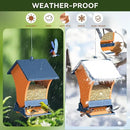 Wildpark Squirrel Proof Bird Feeders for Outdoors, 5LB Metal Hanging Feeders, Large Wild Feeders for Cardinals, Chickadees, Durable Backyard Feeders-One in Orange by GreenHaven Gardens
