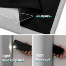 ChrisDowa 100% Blackout Curtains 78 inch Long for Bedroom with Black Liner, 2 Thick Layers Total Blackout Thermal Insulated Grommet Window Curtains 2 Panels Set (Light Grey, 42 x 78 Inch) by TinyTreasures Baby Boutique