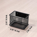 Black Basket Set of 4, Magnetic Pen Holder for Refrigerator, Heavy Duty Baskets, Holder for Locker Whiteboard Office, 3.42'' 2.36'' 2.55'' by CozyNest Decor