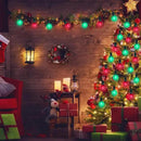 G40 LED Outdoor Christmas String Lights 50FT Hanging Globe String Lights with 27 LED Shatterproof Frosted Red Green Lights(2 Spare), Waterproof Patio String Lights for Balcony Backyard Pergola Decor by GreenHaven Gardens