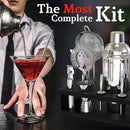 Highball & Chaser 13-Piece Cobbler Cocktail Shaker Set Stainless Steel Mixology Bartender Kit With Stand For Home Bar Cocktail Set | Laser Engraved Cocktail Tools | Plus Ebook with 30 Cocktail Recipes by CozyNest Decor