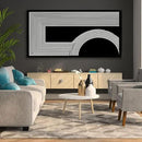 Large Abstract Wall Art Black And White Wall Art Geometric Line Wall Print Painting Artwork Canvas Art Wall Decor Simple Picture Artwork For Living Room Bedroom Office Home Wall Decor 29"X 58" by CozyNest Decor