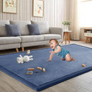 Baby Play Mat for Floor Tummy Time Mat Nursery Rug Muscle Mat Area Rug Playroom Rug Tatami Mat 6'7"x4'11" Memory Foam 1.3" Thick Crawling Mat for Babies,Toddlers, Infants, Kids,Floor Mat(Blue) by CozyNest Decor