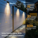 SOLPEX Solar Fence Lights Outdoor,Solar Deck Lights Waterproof Led Solar Lights for Outdoor Stairs,Step,Patio,Yard,Garden,Balcony and Porch,8 Pack Shell-Like Light Spots(Black Shell,Warm White&RGB) by GreenHaven Gardens