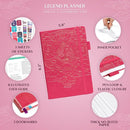 Legend Planner Daily for 3 Months – Undated Monthly Weekly & Daily Planner to Hit Goals. Organizer & Productivity Journal, A5 (Hot Pink) by TinyTreasures Baby Boutique