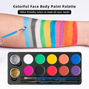 Maydear Face Painting Kit for Kids with 12 Colors Safe and Non-Toxic Large Water Based Face Body Paint, Professional Face Paint Kit - 10 Matte+2 Glitter by TinyTreasures Baby Boutique