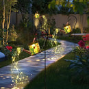 Larekook Solar Outdoor Watering Can Lights Decorative Path Lights, Metal Glass Solar Garden Light Outdoor Waterfall Decor Ornament for Yard Lighting Outside Hummingbird by GreenHaven Gardens