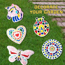 EggSun 8Pcs Stepping Stones Painting Craft Kit for Kids 4 8 6, DIY Garden Stones Outdoor Paint Your Own Ceramic Unicorn Arts and Crafts for Boys Girls Ages 4 7 9 10 12 Birthday Gifts by TinyTreasures Baby Boutique