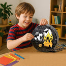 WERNNSAI Black Round Pinata for DIY - Halloween Black Moon Pinata for Kids DIY Birthday Party Disco Decoration for Adult Night Party Supplies with Confetti Bat Blindfold, 12.2”x 12.2” by TinyTreasures Baby Boutique