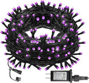 DAZZLE BRIGHT Halloween 300 LED String Lights, 100FT Connectable String Lights with 8 Lighting Modes, Halloween Decorations for Party Carnival Supplies, Indoor Outdoor Yard Garden Decor (Purple) by CozyNest Decor