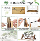 Kingbuy Plant Terrarium Propagation Station - 3 Glass Bulb Vases with Retro Wooden Stand Boho Desktop Planter for Hydroponics Home Garden Indoor Home Office Decor Unique Gifts for Women & Plant Lovers by GreenHaven Gardens