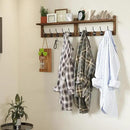 AMBIRD 34.2 inch Wooden Extra-Long Wall Hook Rack with Shelf - Versatile and Decorative Wall-Mounted Storage - 10 Hooks for Hanging Coats, Hats, Scarves - Ideal for Entryways, Bedrooms, Closets by CozyNest Decor