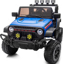 4WD Kids Ride on Car Truck, 12V 7Ah Kids Electric Vehicles Car Ride on Toy for Toddlers with Remote Control - Blue by TinyTreasures Baby Boutique