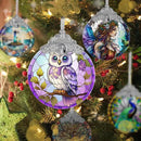 Stained Glass Suncatcher, Jocidea Owl Ornament, Christmas Ornaments, Holidays Ornaments, Christmas Tree Decor, Owl Decor for Home, Owl Gifts by GreenHaven Gardens