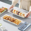 MALACASA 3 Tier Serving Tray, Porcelain Tiered Cupcake Stand, Ceramic Elevated Serving Platter with Collapsible Sturdier Rack,Series PLAT (White, 14 Inch) by CozyNest Decor
