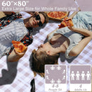 80"x60" Waterproof Sandproof Picnic Mat - Portable Foldable Outdoor Blanket for Beach, Park, Travel & Indoor Use - Lightweight Compact Design, Easy-Carry (Light Brown) by TinyTreasures Baby Boutique