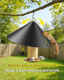 19 Inch Metal Squirrel Baffle for Bird Feeder Pole, Squirrel Proof for Hanging Bird Feeder, Outdoor Cover for Rain, Rust Proof Chew Proof Heavy, 1 Pack by GreenHaven Gardens