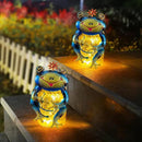 2 Pack Frog Solar Lantern,Jar Solar Lanterns Outdoor Waterproof Frog Hanging Solar Lantern,Outdoor Solar Lanterns with String Light for Garden Table Decor by GreenHaven Gardens