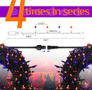 Halloween 200 LED String Lights, 72FT Orange and Purple Halloween Lights Outdoor Decorative,11 Modes with Remote Plug in Halloween Indoor Lights for Halloween Yard Party Decorations by GreenHaven Gardens