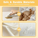 Padded 48" ×48" Baby Play Mat for Playpens, 1.3" Thick Foam Mat with Soft Vegan Leather, Baby Tummy Time Playmat for Floor, Fits 50" x50" Playpens by TinyTreasures Baby Boutique