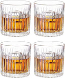 Whiskey Glasses Set of 4,Lead-Free Crystal Old Fashioned Glass,300ml Rocks Glass Tumblers for Drinking Bourbon,Cognac,Irish Whisky,Whiskey Gifts for Men by CozyNest Decor