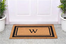 Calloway Mills 152962448 Black Border 24" x 48" Monogram Doormat (Letter W) by CozyNest Decor