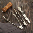 MSY BIGSUNNY 9 Inch Food Tongs for Cooking and Serving- Aluminum Kitchen Utensil - Set of 3 (silver) by CozyNest Decor