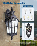 DEWENWILS Motion Sensor Outdoor Wall Lights Dusk to Dawn Exterior Light Fixture Wall Mount, Outdoor Porch Light with Water Ripple Glass, Wall Sconce Lantern for House Garage Patio by GreenHaven Gardens