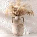 Mitt&Ditt Ceramic Flower Vase with Handles, 11 inch Tall Vase for Centerpieces, Large Decorative Terracotta Vases, Farmhouse Rustic Vases for Home Decor, Living Room, Table, Neutral by CozyNest Decor