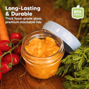 KeaBabies 12pk 4oz Glass Baby Food Containers with Lids - Leak-Proof, Microwavable Small Glass Jars, Baby Purees & Toddler Snack Storage Containers, BPA-Free, Dishwasher & Freezer Safe (Nord) by TinyTreasures Baby Boutique