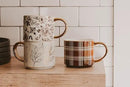 Sweet Water Decor Gold Leaves Mug with Gold Handle, 14oz Fine Bone China Coffee Cup for Tea, Latte, or Hot Cider, Autumn Leaf Drinkware, Fall Decorations for Kitchen, Gift for Mom, Sister & Wife by CozyNest Decor