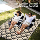 OLANLY Reversible Outdoor Rug 9x12 ft Clearance, Waterproof Outdoor Plastic Straw Rug with Interlacing Pattern, RV Mat for Patio, Camping, Balcony, Deck, Backyard, Black & Beige by CozyNest Decor