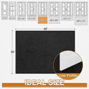 Mibao Dirt Trapper Door Mat for Indoor Outdoor, Waterproof All-Season, All-Weather Doormat, Heavy Duty Non-Slip Entrance Rug, Low Profile Absorbent Entrance Mat Carpet, 36" x 48", Black by CozyNest Decor
