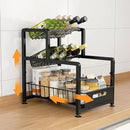REALINN Spice Rack Organizer for Countertop, 3 Tier Pull Out Spice Rack, Height Adjustable Countertop Seasoning Organizer for Kitchen, Bathroom Storage by CozyNest Decor