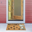 Gertmenian Peanuts Snoopy Coir Doormat - 2x3 Welcome Mat (2-Pack), Ideal for High Traffic Areas in Front Door, Garage, Entryway - Welcome, 80022 by CozyNest Decor