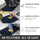Yimobra Door Mat Indoor Outdoor Entrance, Non Slip Welcome Front Doormats, Heavy Duty Rubber Backing, Stain and Fade Resistant, Low Profile, Easy Clean Patio Garage Floor Mats, 47 x 32, Blue by CozyNest Decor