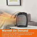 Amazon Basics Ceramic Space Heater, Portable Indoor Heating Solution, With Overheat and Tip-Over Protection, Thermostat, Non-Oscillating, 1500W, 7.52"D x 6.34"W x 9.45"H, Black by CozyNest Decor