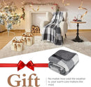LURKA Checkered Sherpa Fleece Twin-Size Bed Blanket - Extra Thick and Warm Winter Soft Fuzzy Plush Blanket for Couches, Beds & Pets, Smoke Grey, 60x80 Inches by CozyNest Decor