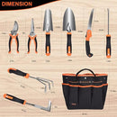 Garden Tools Set, Carsolt 10 Piece Stainless Steel Heavy Duty Gardening Tools Set for Planting Pruning Gardening Kit with Durable Gardening Bag Gloves Gift Box Ideal Garden Gifts for Women Men(Orange) by GreenHaven Gardens