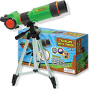 Nature Bound Telescope for Kids and Beginners, 16X Magnification and 15mm Lens for Indoor and Outdoor Use - Adjustable Tripod Included - for Kids Ages 6+, Green (NB538) by TinyTreasures Baby Boutique