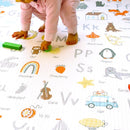 Cushmat Stylish Reversible Foam Play Mat (Large, Alpha - Palm Gray) - Soft, Waterproof, Durable Play mat for Infants, Babies, Toddler, Kids & Grownup - 6.5ft x 4.5ft by TinyTreasures Baby Boutique