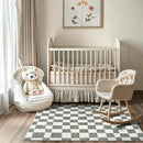 jinchan 3x5 Checkered Area Rugs for Kids Room - Machine Washable Soft Rug Modern Geometric Lattice Non-Slip Carpet for Nursery Playroom Bedroom Entryway Living Room Dining Room Home Office Grey by CozyNest Decor