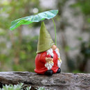 Garden Female Gnome Statue Decoration with Leaf Umbrella, 7.5” Figurine Ornament for Indoor Outdoor Home Patio Yard Lawn, for Gnome Lovers & Garden Enthusiasts，Mom，Women by CozyNest Decor