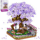 Cherry Blossom Bonsai Tree Mini Micro Building Set, Japanese Sakura Tree House Model Sets for Adults, Flowers House Mini Bricks Building Kit, Creative Gift Toys for Kids 12-14 (2200PCS) by GreenHaven Gardens