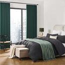 KEQIAOSUOCAI 92 Inch Dark Green Pinch Pleated Blackout Curtains for Living Room - Summer Decor Thermal Insulated Christmas Green Track Curtain with Hooks，40 x 92 Inches Long-2 Panels Set by TinyTreasures Baby Boutique