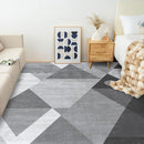HOMFINE Washable Modern Area Rug - Geometric Style 9x12 Rugs for Living Room, Bedroom, Machine Washable Rug Soft Non Slip Non Shedding Area Rug - Grey, 9'x12' by TinyTreasures Baby Boutique